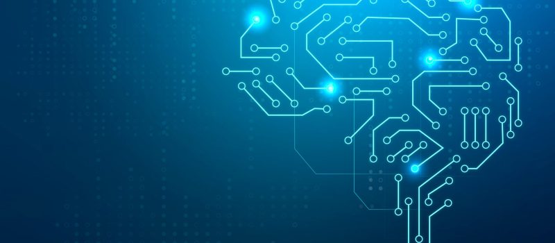 AI technology brain background digital transformation concept